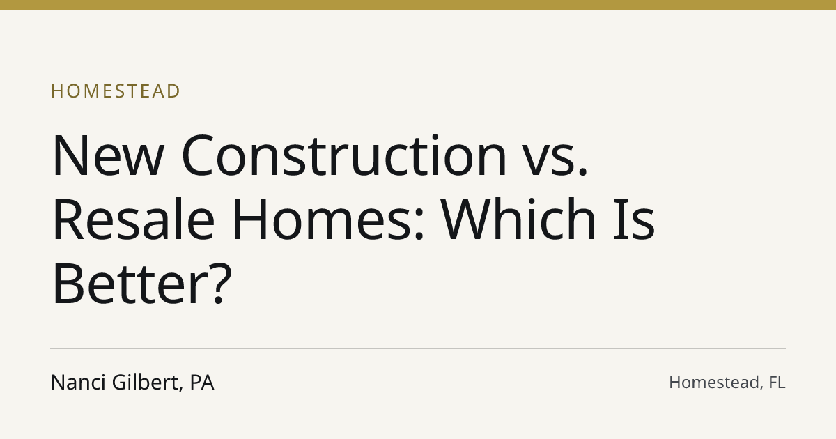 Title card for the article: Construcción nueva o casa de reventa: ¿cuál es mejor?